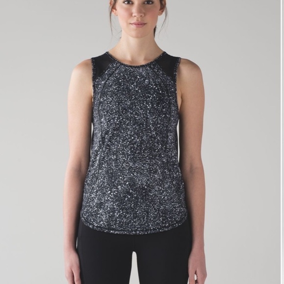 Lululemon Sculpt Tank Splatter Black/White Size 8 - Picture 6 of 7